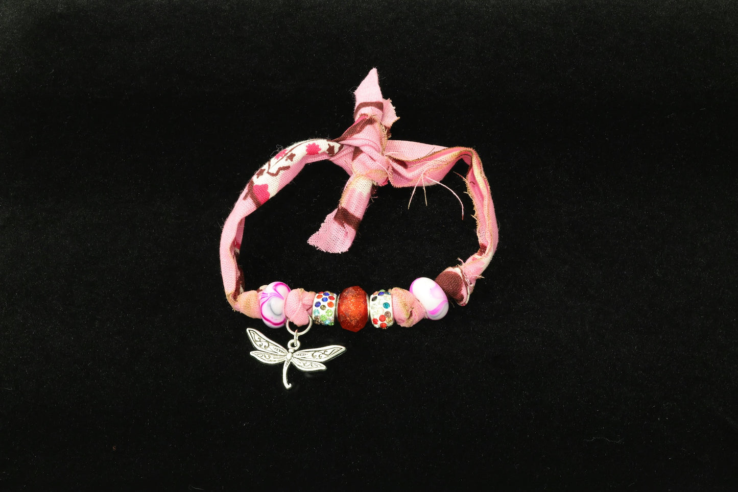 Western Bead Bracelet with Dragonfly