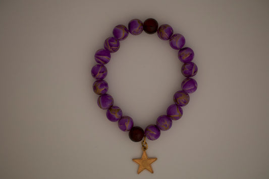 Purple Glass Bead Bracelet