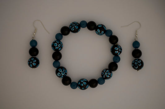 Flower Bracelet and Earrings