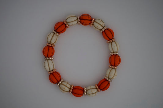 Howlite Pumpkin Bracelet
