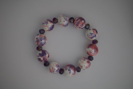 Porcelain and Rondelle Bracelet