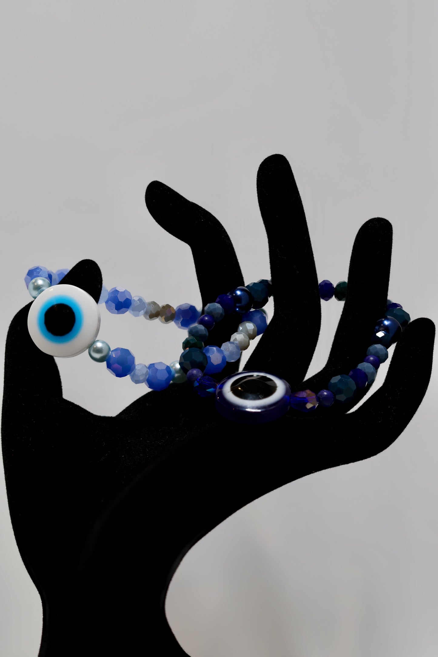 Evil Eye Glass Bead Bracelets Pair