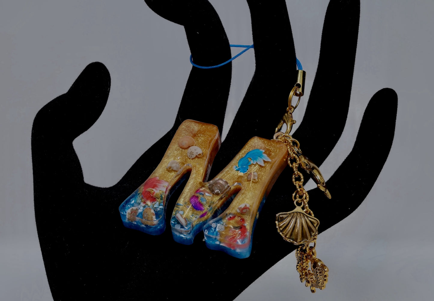 M Initial Keychain