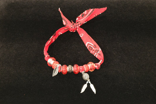 Western Bracelet with Feathers