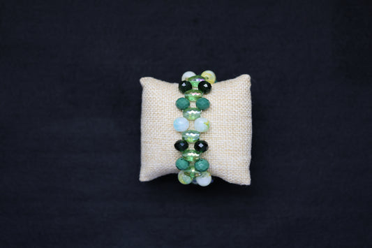 Rondelle Crystal & Glass Bead Bracelet